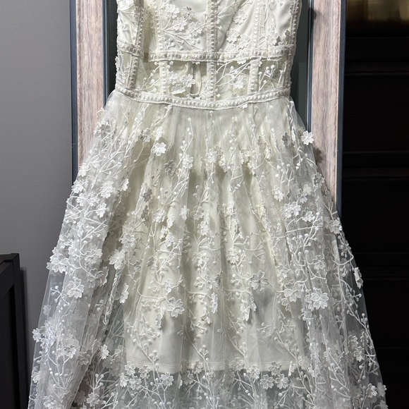 Altar'd State Evangeline floral maxi dress ivory size XS - Picture 11 of 16